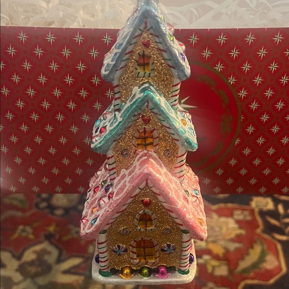Christopher Radko Other - Christopher Radko Pink and Blue Gingerbread House Ornament